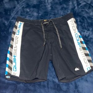 Quiksilver Men's Black and Blue Board Shorts